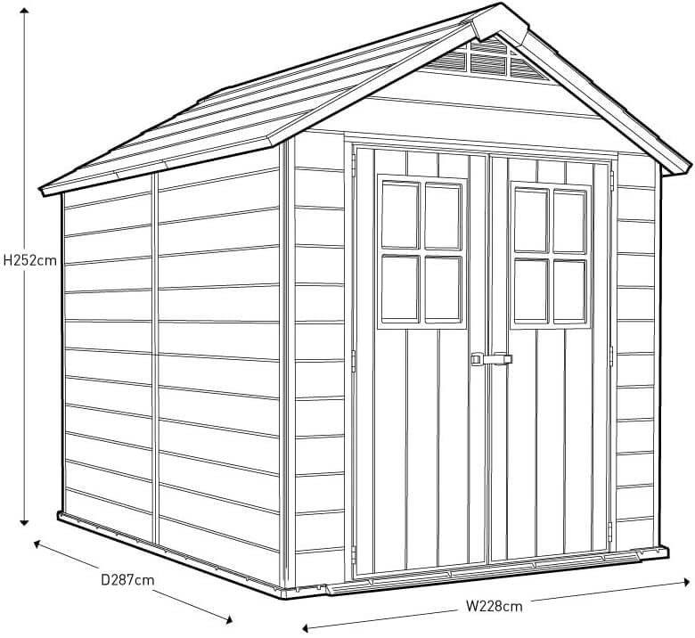 Hangar de jardin en résine Newton 757 Keter