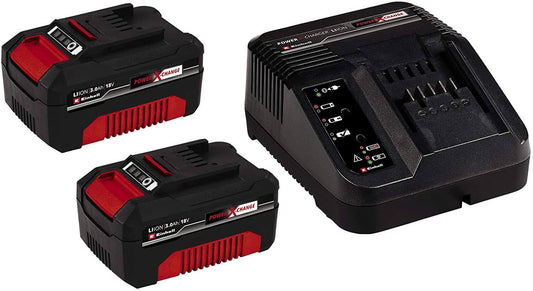 Jeu de 2 batteries et chargeur 18V 3,0Ah Einhell PXC Starter Kit 4512083