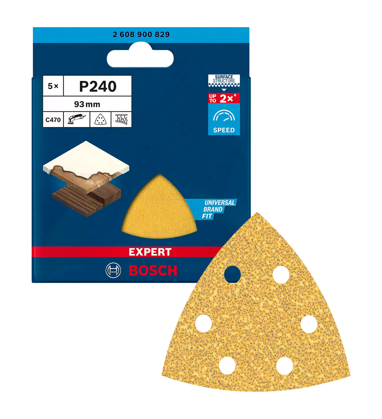 Papier abrasif pour ponceuse Delta Expert C470 5 unités Bosch