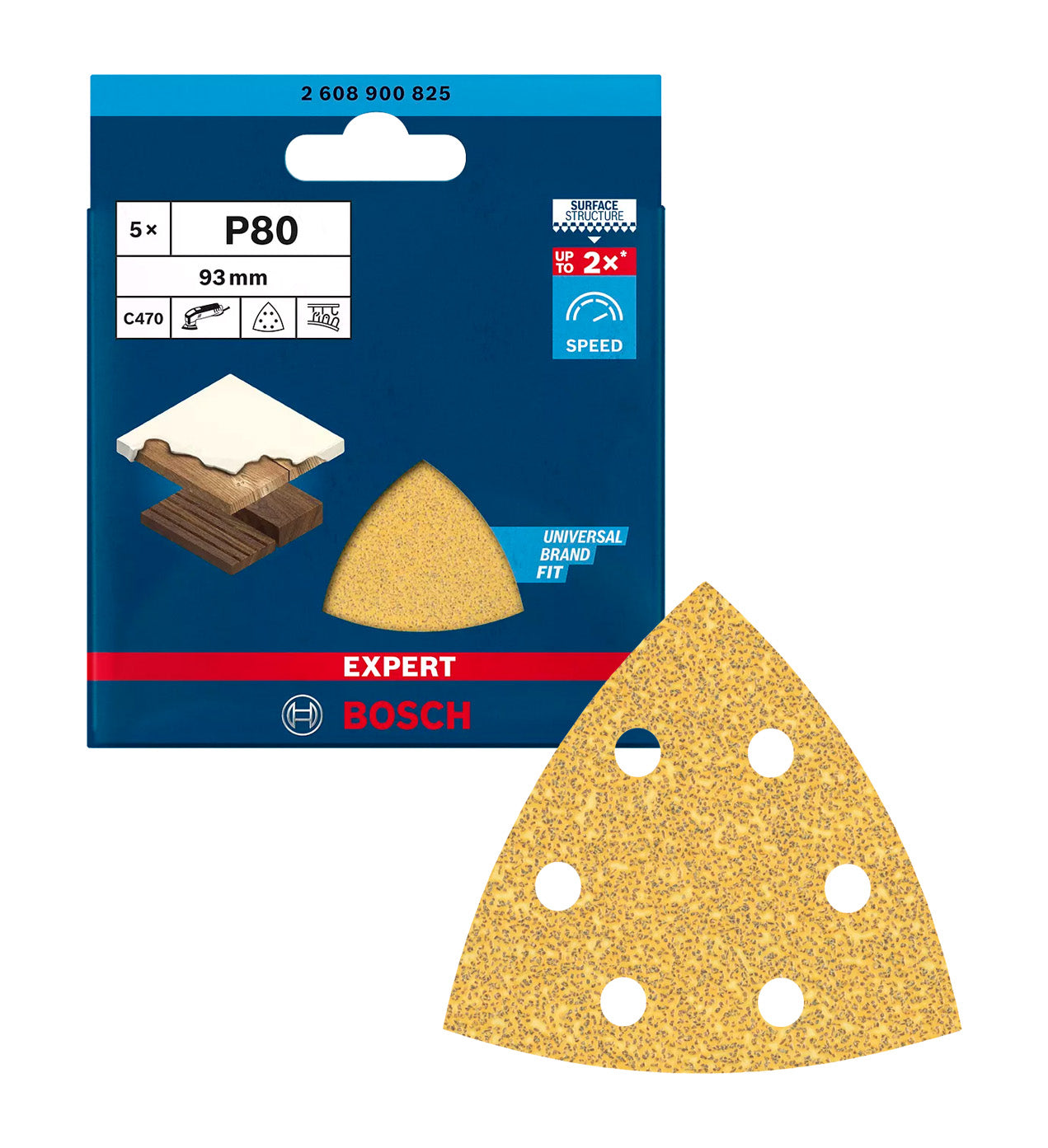 Papier abrasif pour ponceuse Delta Expert C470 5 unités Bosch