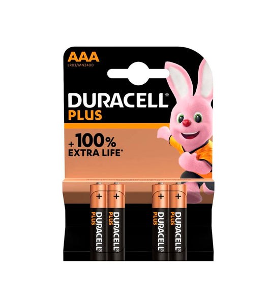 Paquete 4 Pilas alcalinas Duracell Plus Power AAA