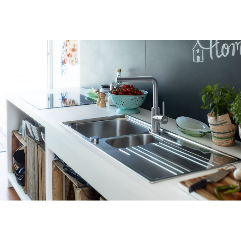 Robinet de cuisine Glenda pivotant Inox Franke