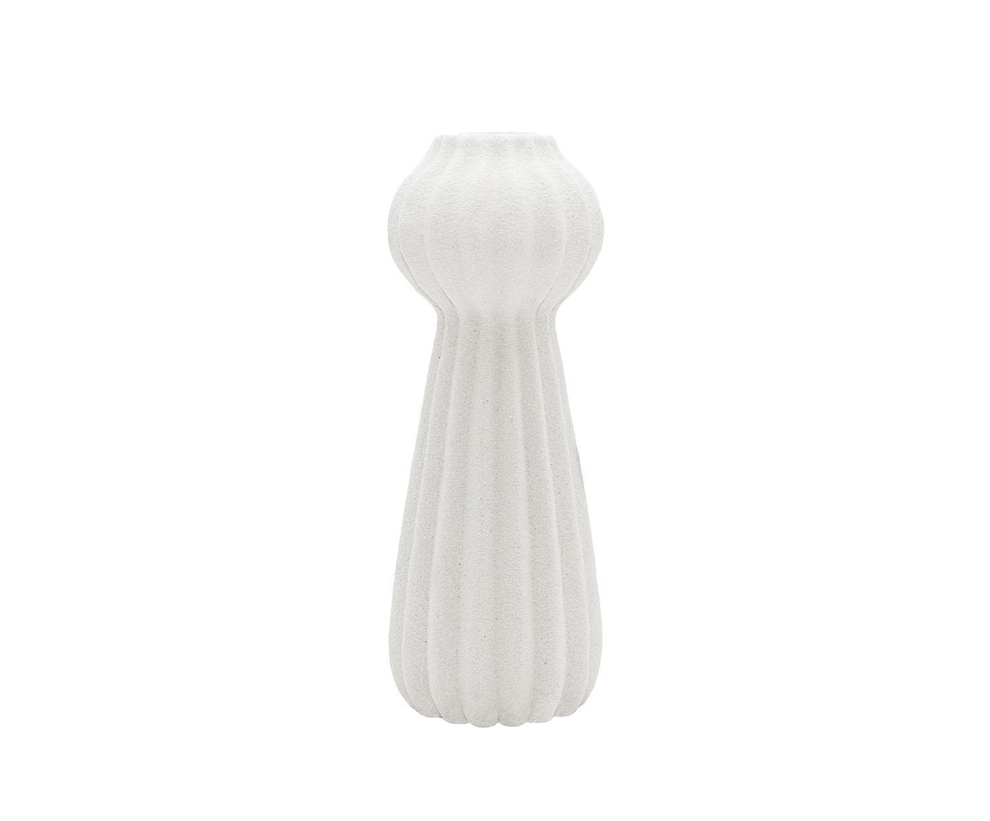Jarrón decorativo de gres Kaduna blanco 30cm Andrea House