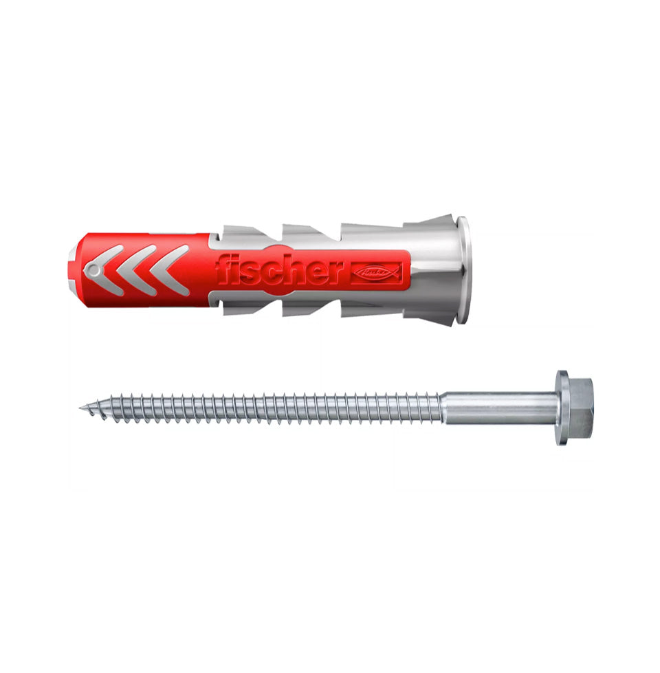Boîte de chevilles Duopower 10x50S + vis Fischer 25 pièces