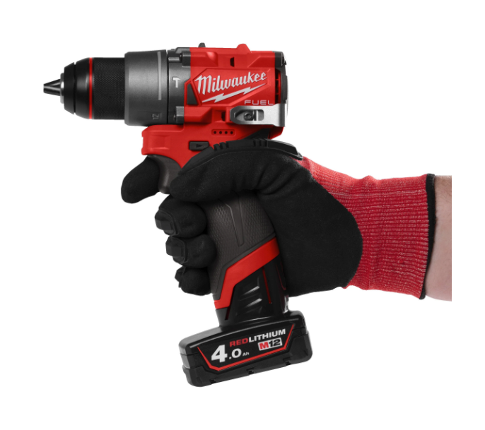 Pack d’outils : perceuse à percussion + visseuse à chocs + 2 batteries de 4,0 Ah + chargeur + mallette Milwaukee M12 FPP2A2-402X