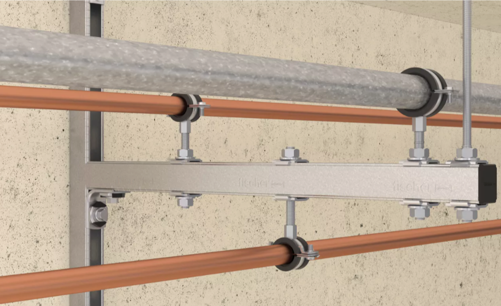 Abrazadera para tuberías FRS-L 31-37 M8/M10 Universal Fischer