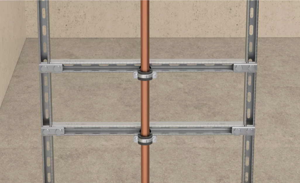 Abrazadera para tuberías FRS-L 31-37 M8/M10 Universal Fischer