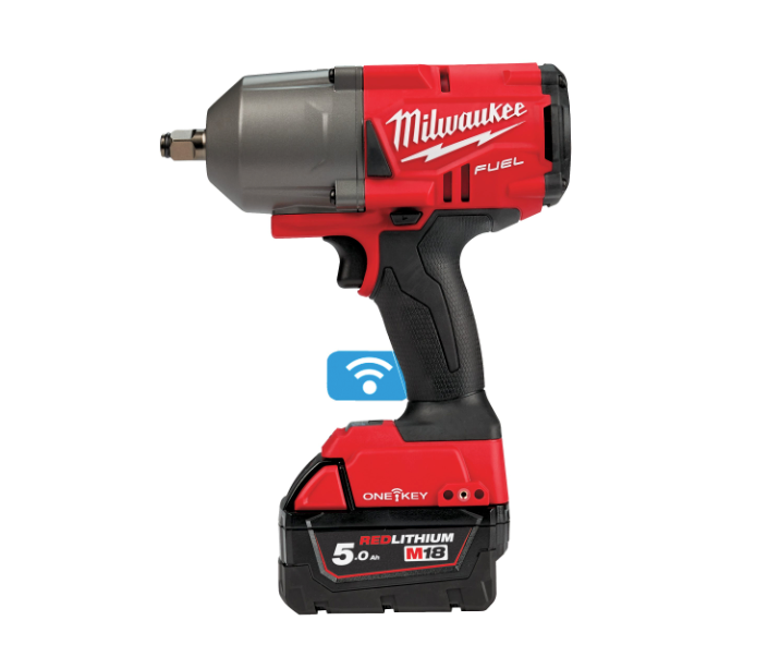 Clé à chocs M18 FUEL ONE-KEY 1/2" + 2 batteries de 5 Ah + chargeur + mallette Milwaukee M18 ONEFHIWF12-502X