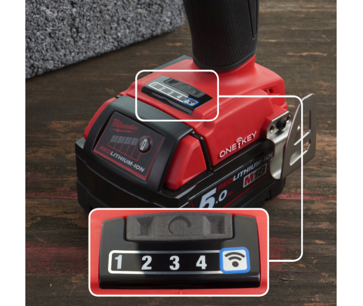 Clé à chocs M18 FUEL ONE-KEY 1/2" + 2 batteries de 5 Ah + chargeur + mallette Milwaukee M18 ONEFHIWF12-502X