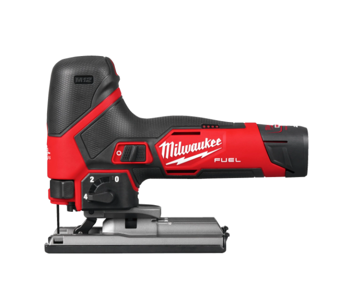 Scie sauteuse compacte M12 Fuel + batterie 2 Ah + batterie 4 Ah + chargeur + mallette Milwaukee M12 FJS-422X