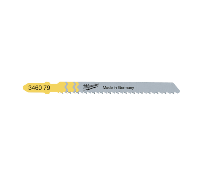 Pack de 5 lames de scie sauteuse pour plans de travail et stratifiés, 75 × 2,5 mm, type T 101 BR, Milwaukee