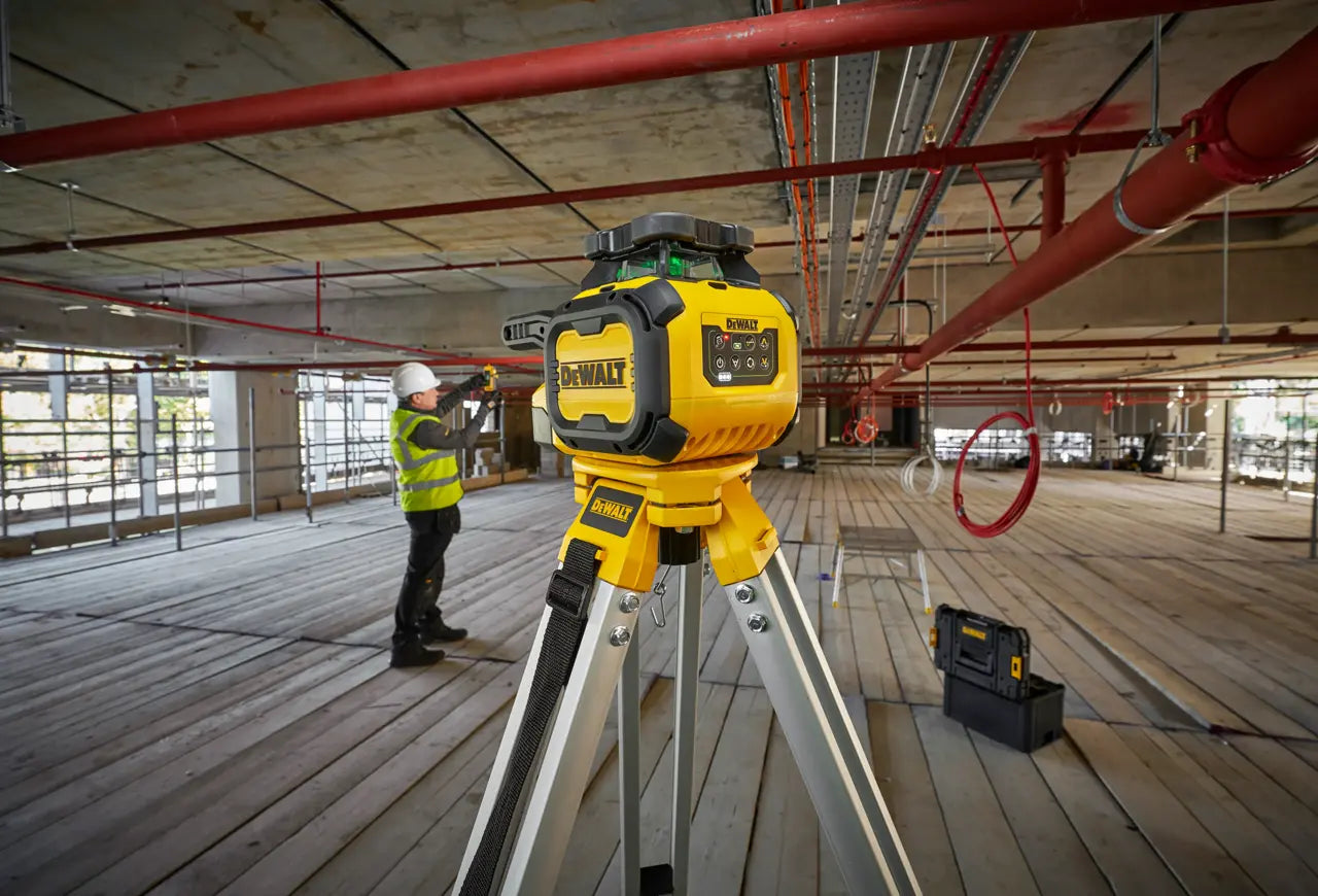 Kit de niveau laser rotatif autonivelant vert USB-C 600 m avec détecteur Dewalt DCLE15221G