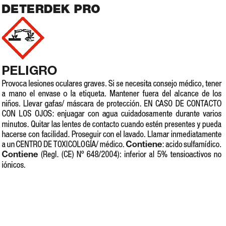 Bouteille de détergent Nettoyage final des travaux Fila DETERDEK PRO