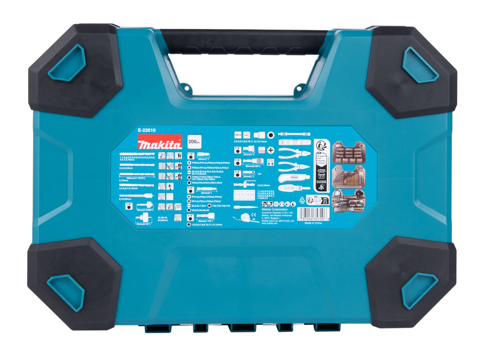 Makita Maccess Jeu de forets et d'embouts de tournevis (200 pièces) E-22610