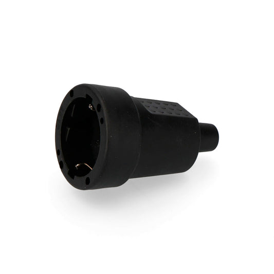 Base aerea goma T/TL 10/16A 250V Negra EDM E42103