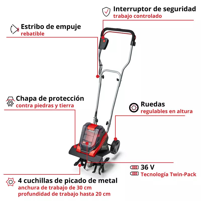 Charrue à batterie Einhell GE-CR 30 18V