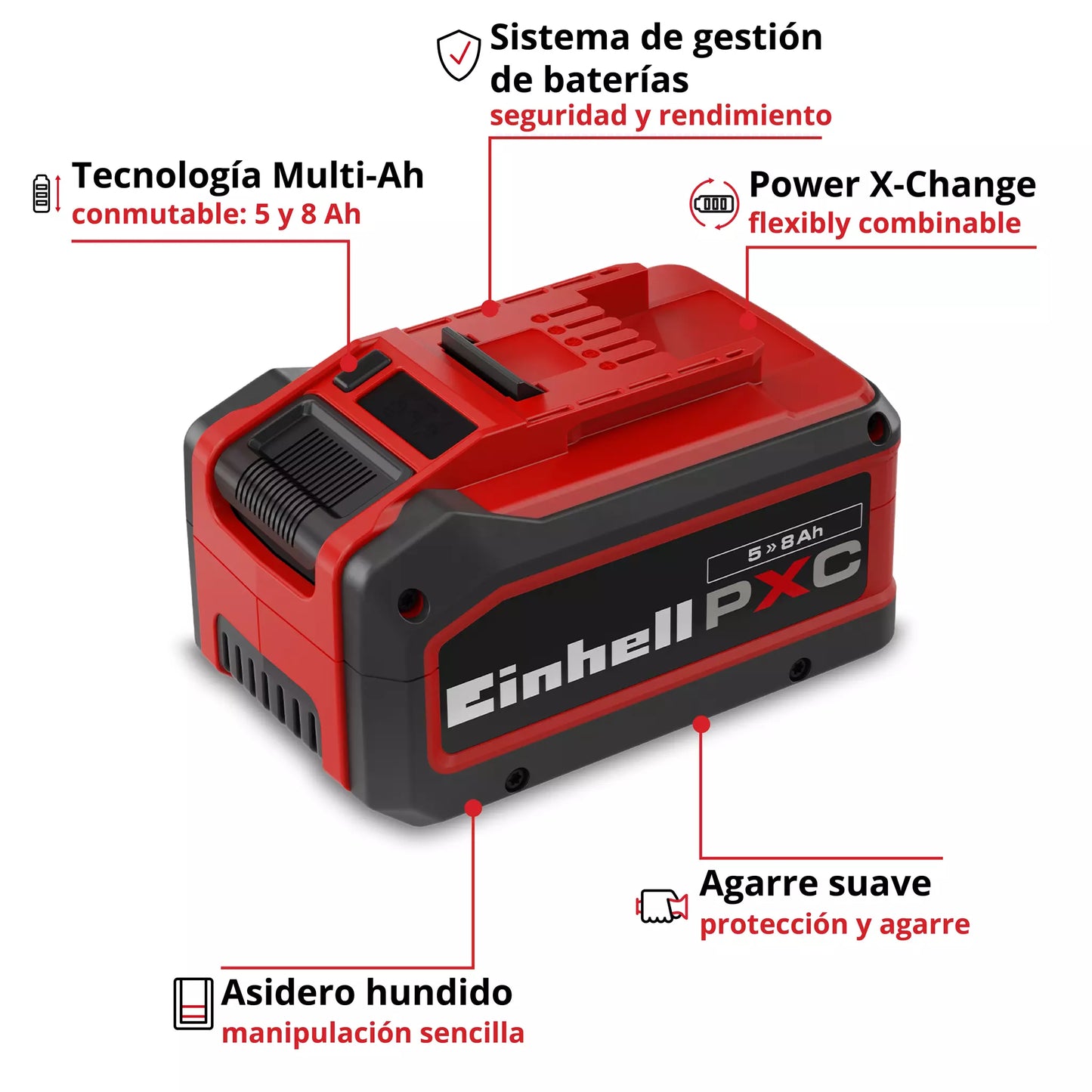 Batterie 5–8 Ah multi PXC+ Einhell