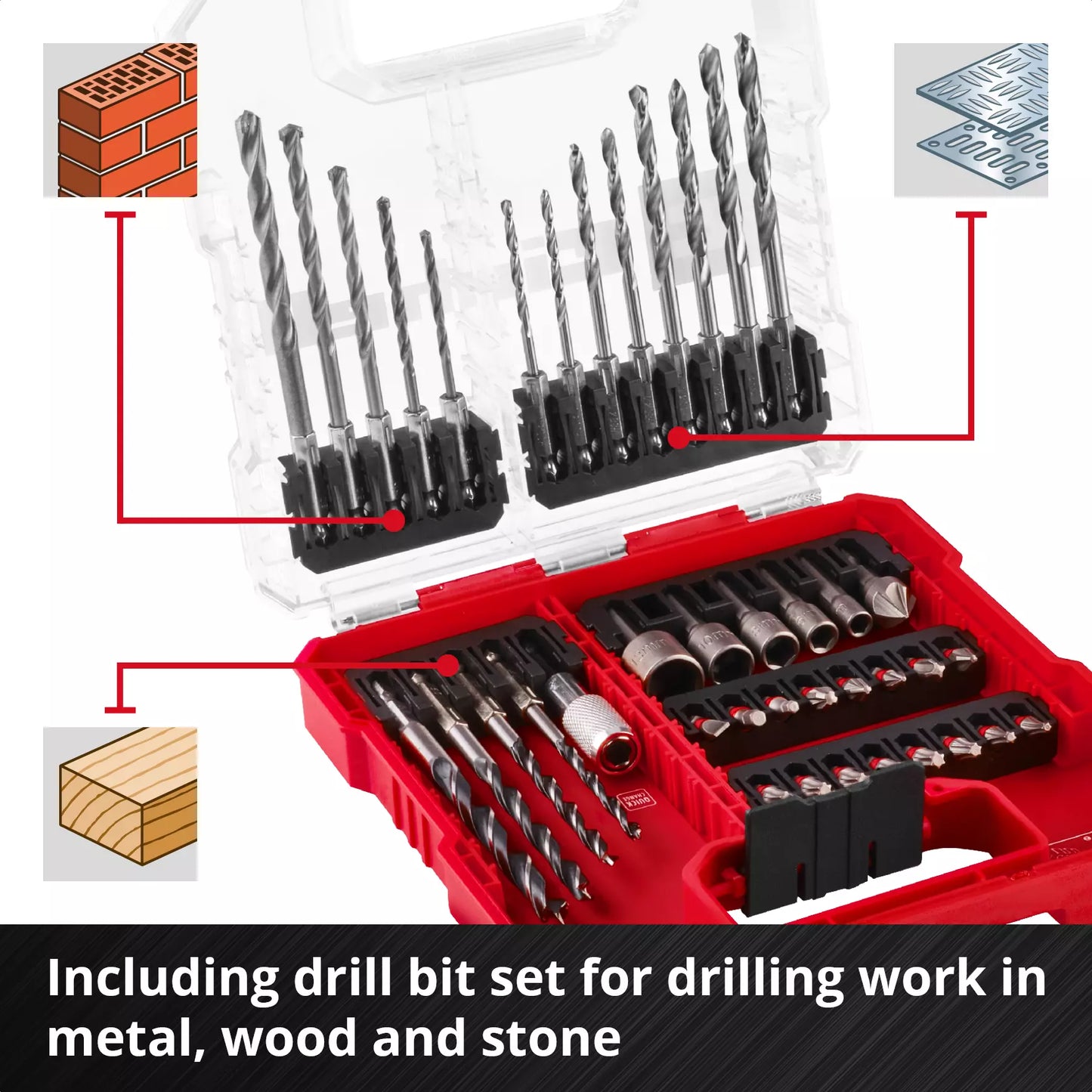 Coffret de 40 forets et mèches Einhell 49109053 L-CASE