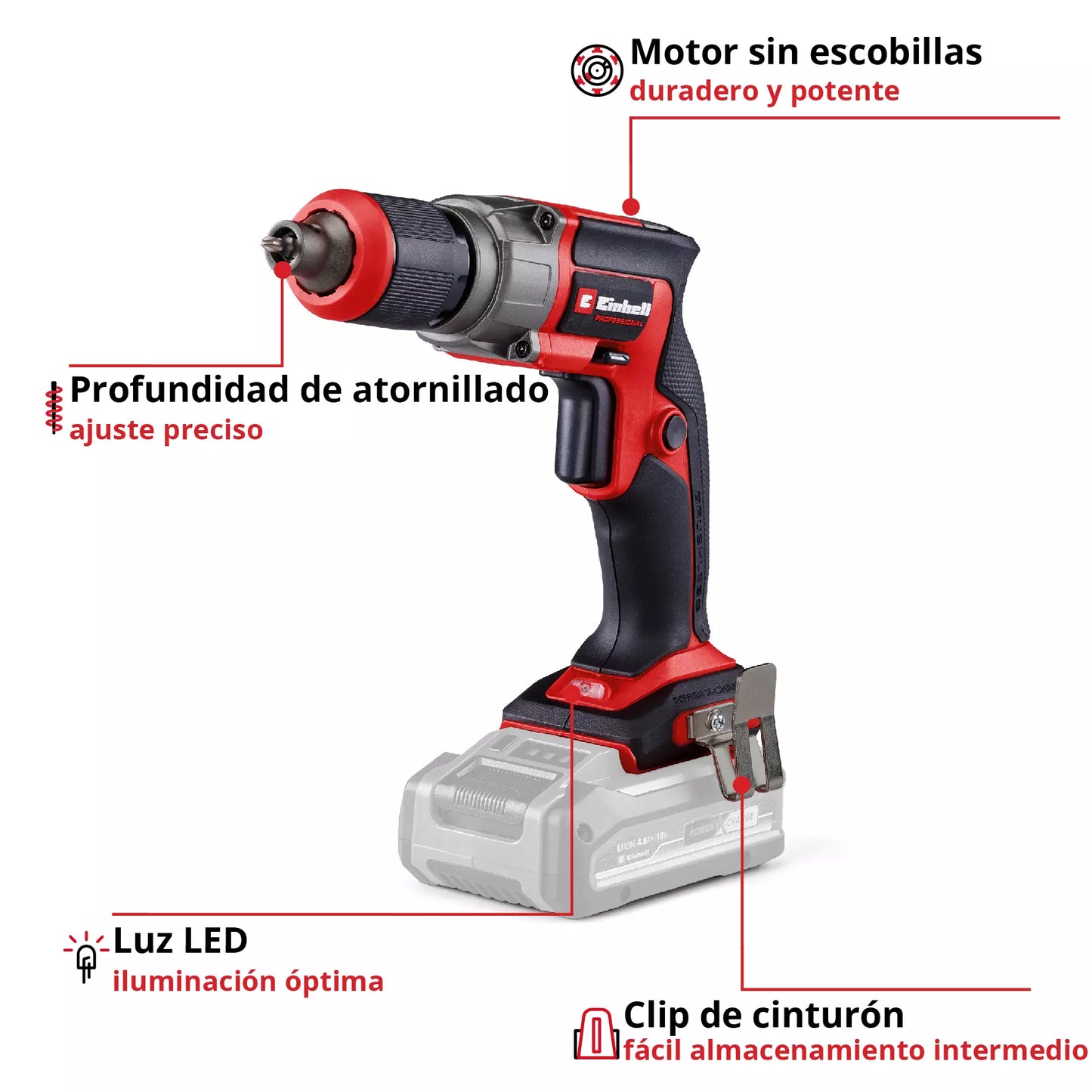 Perceuse-visseuse à placo 18V avec coffret TP-DY 18 Li BL - Solo Einhell