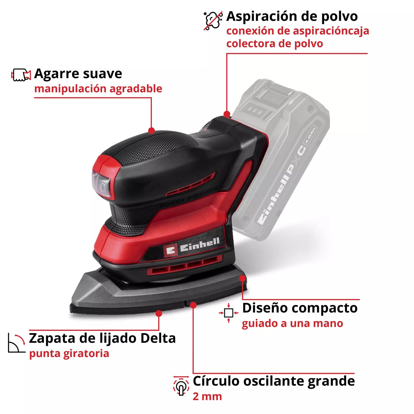 Ponceuse multifonctions delta TE-OS 18/150-2 Li - Solo Einhell