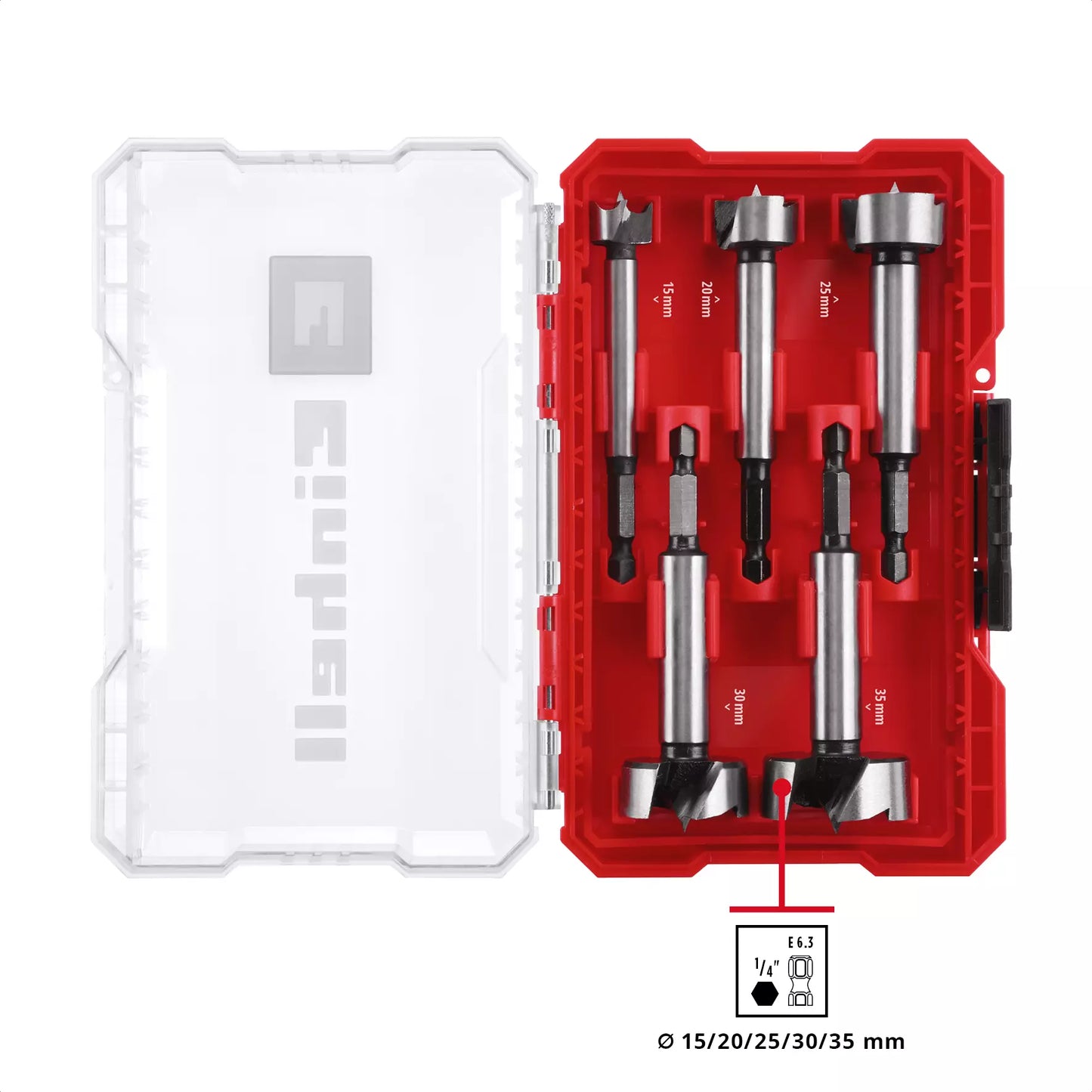 Jeu de forets pour charnières Einhell 49706003, 5 pièces