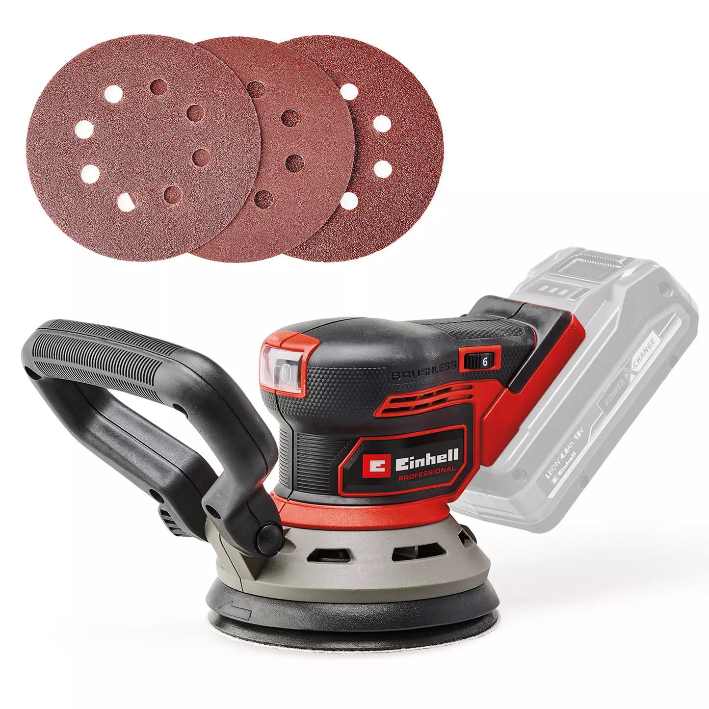 Ponceuse excentrique Einhell TP-RS 18/32 Li BL 18 V, 125 mm – Solo