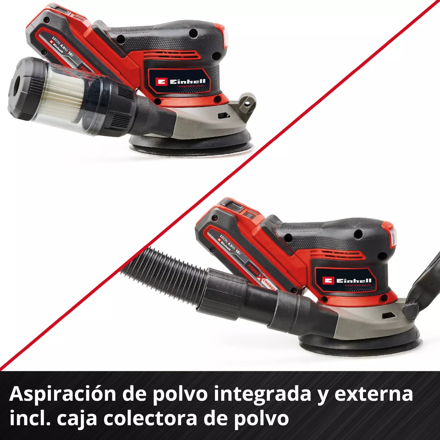 Ponceuse excentrique Einhell TP-RS 18/32 Li BL 18 V, 125 mm – Solo