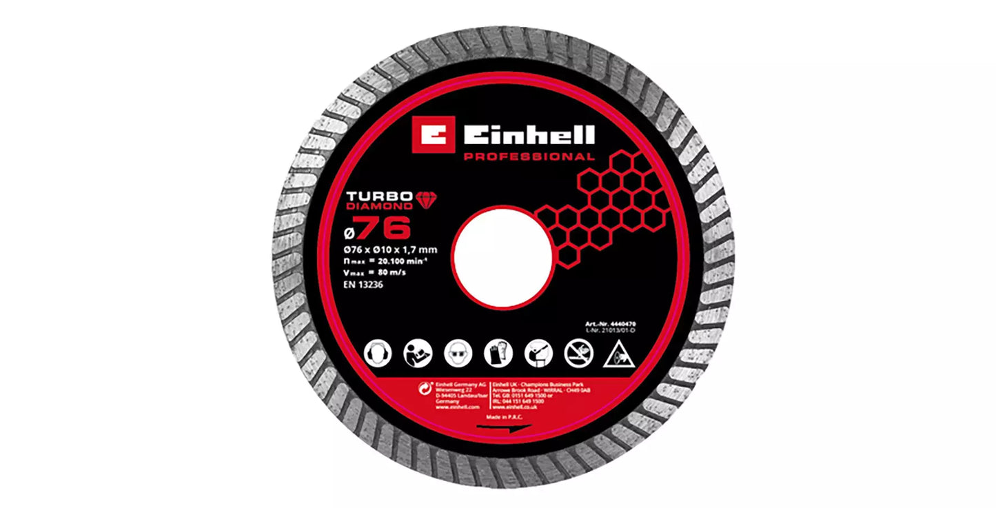 Disque de coupe diamanté Einhell 76 mm