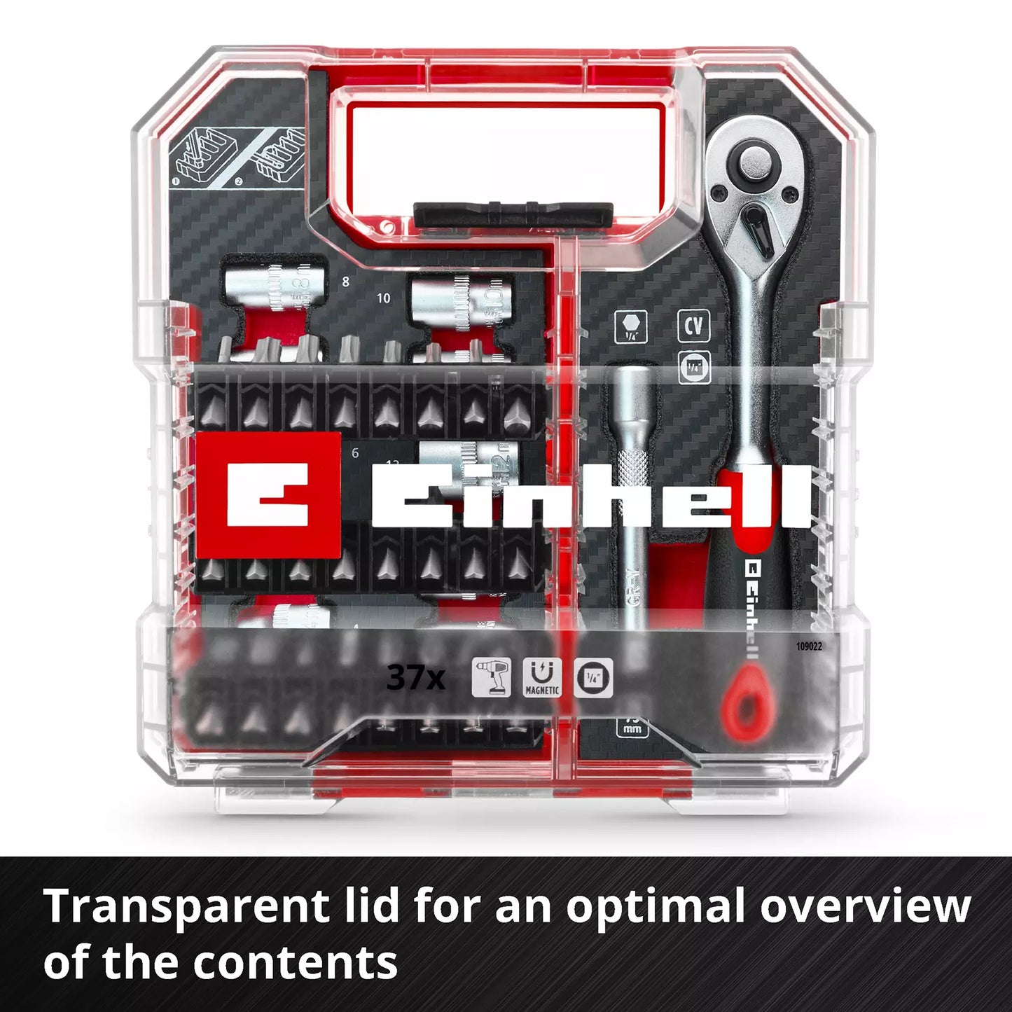 Coffret de douilles et d'embouts Einhell 49109022 L-CASE 37 pièces