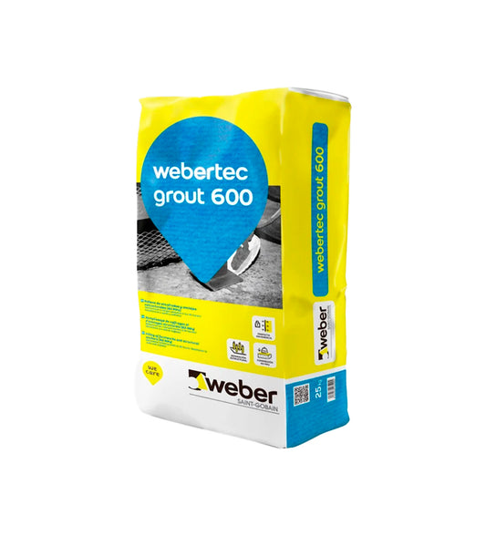 Mortier de scellement structurel fluide à hautes résistances Webertec GROUT 600