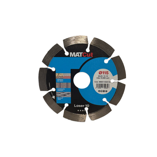 Disco de diamante Laser 10 MATcut 115mm Mussol