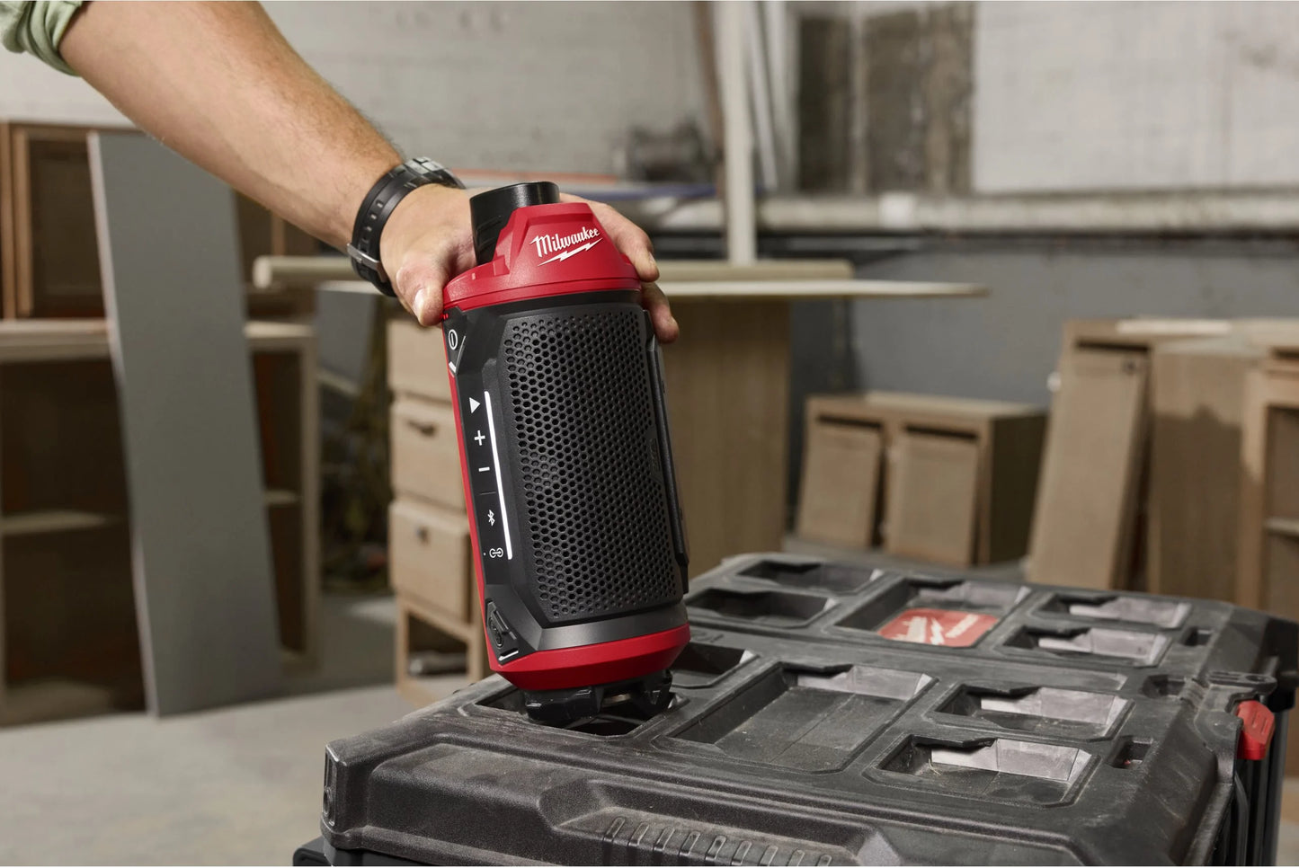 Haut-parleur M12 avec Bluetooth compatible avec le Packout Milwaukee M12 SPEJSG2-0