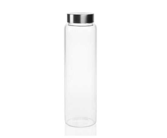 Botella de vidrio con tapa inox 1L Andrea House