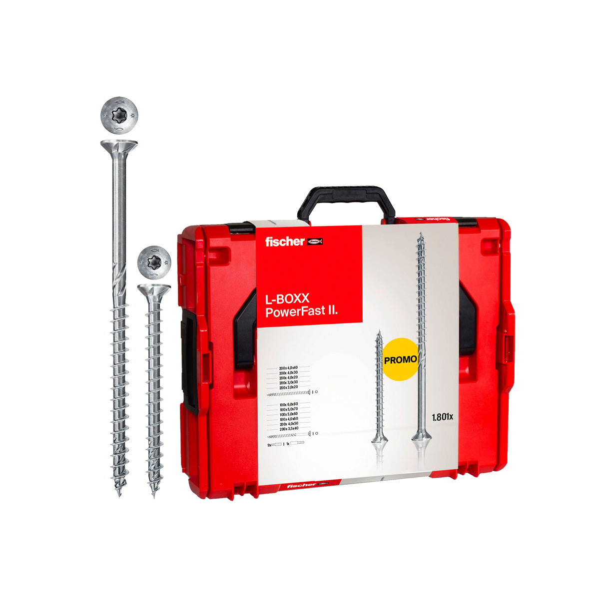 Kit PowerFast II L-BOXX 102, 1.800 vis + Set ProfiBit Fischer de 10 pièces