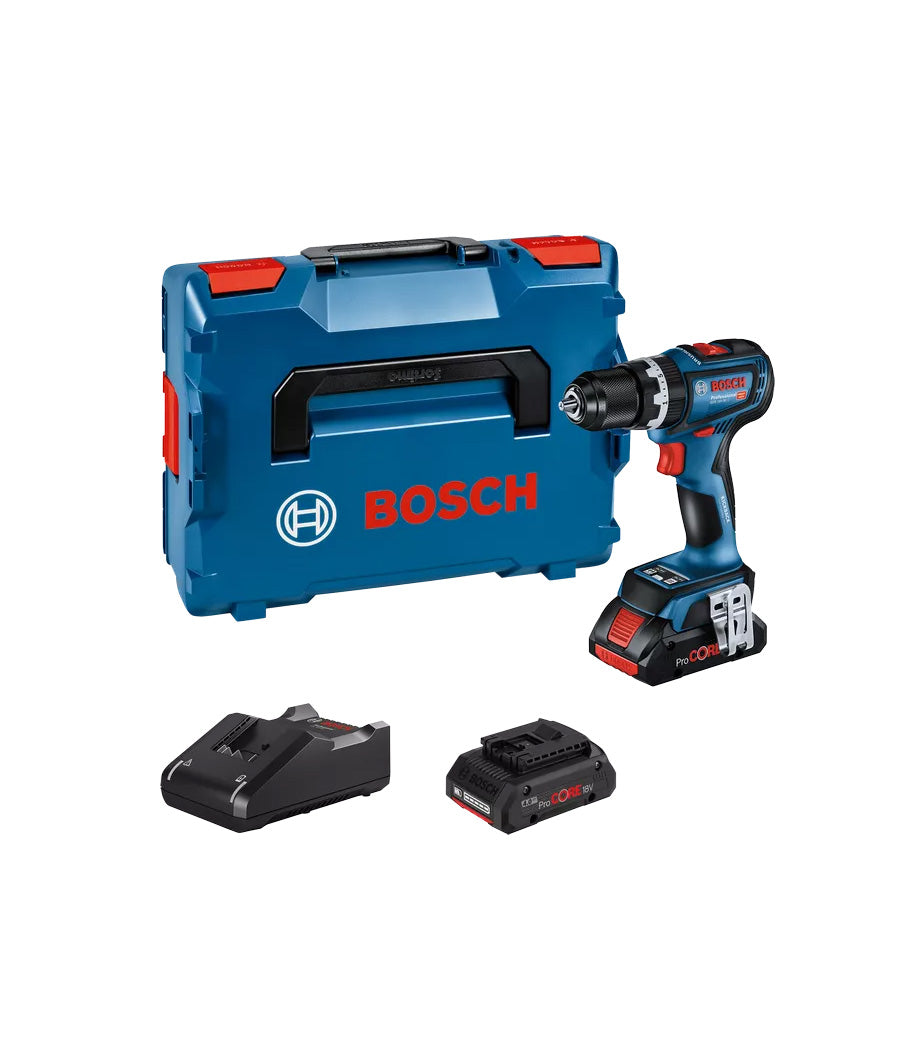 Marteau perforateur 18V avec 2bat 4Ah + Chargeur + Mallette Bosch GSB 18V-90 C