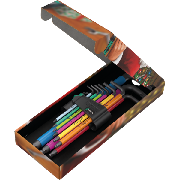 Jeu de clés Allen multicolores Wera 950/9 Hex-Plus métriques