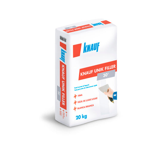 Saco pasta de juntas de fraguado rápido 20kg Knauf Unik Filler 30min