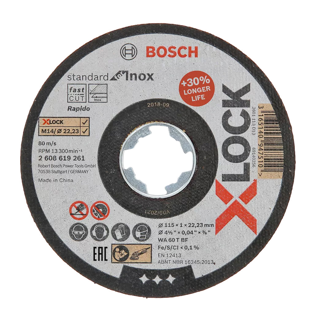 Disco de corte Standard Inox con X-LOCK Bosch