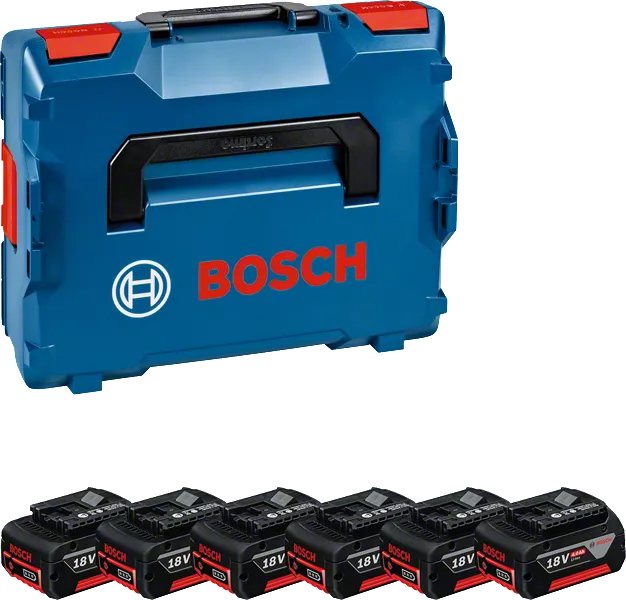 Pack 18V avec 6 batteries 4Ah avec mallette Bosch