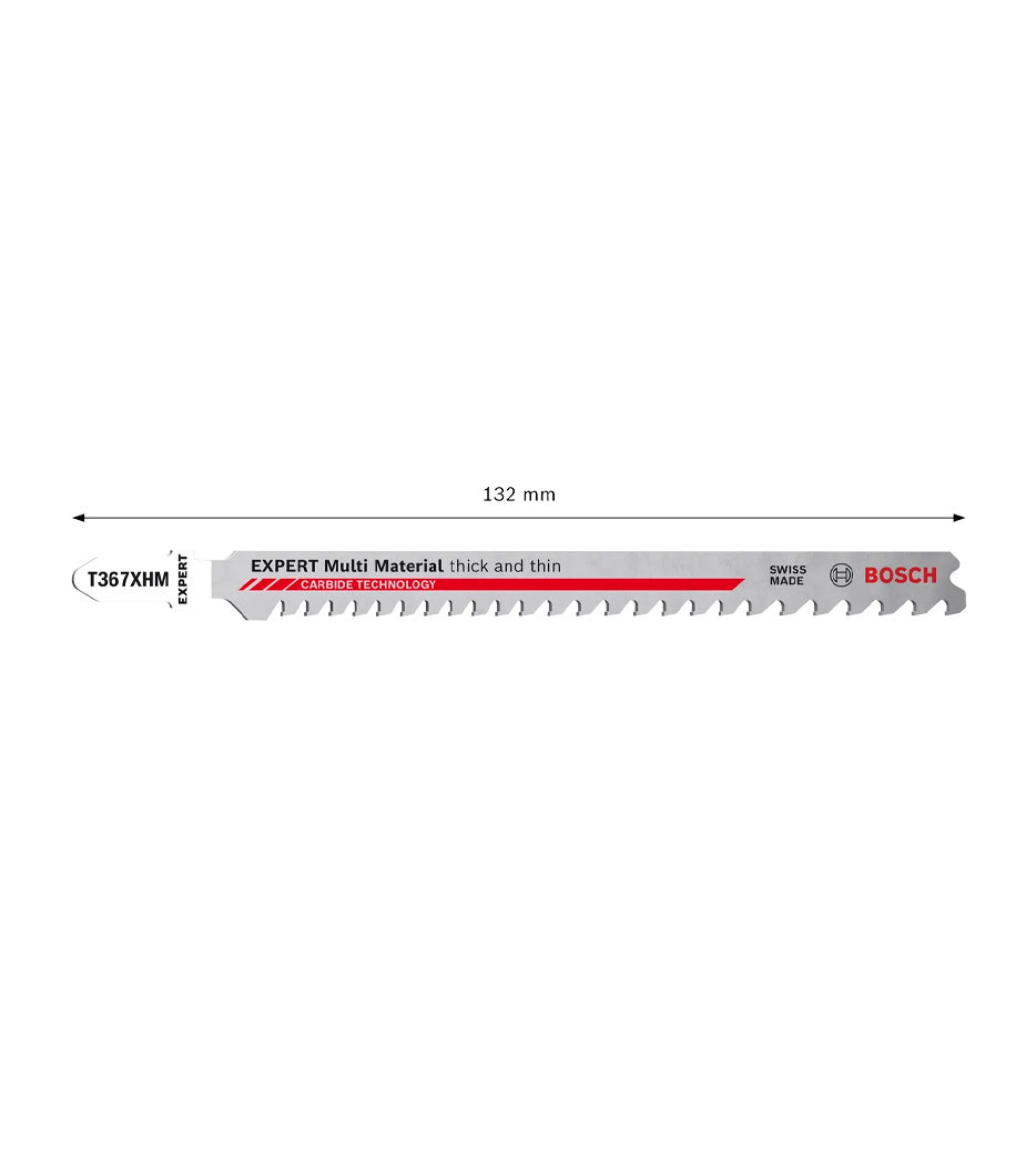Lame de scie sauteuse Expert Multi Material 132mm T 367 XHM 3pcs Bosch
