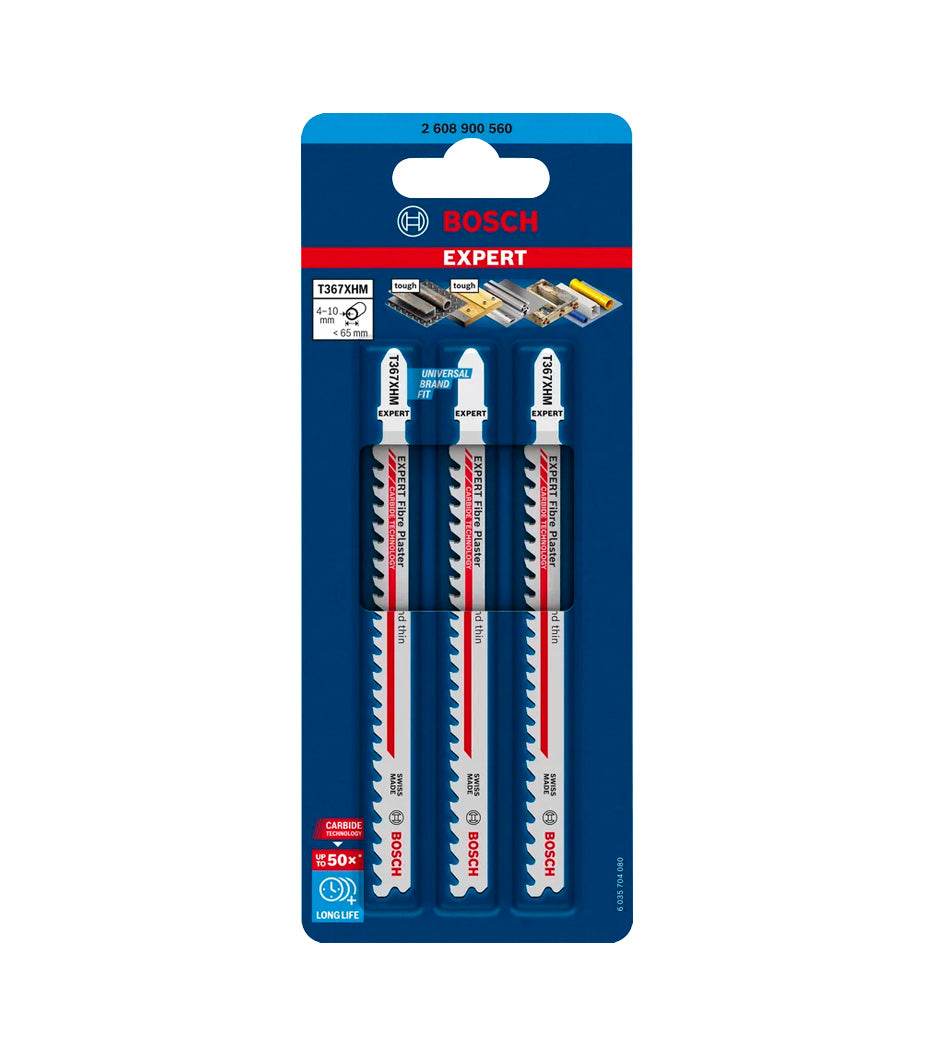 Lame de scie sauteuse Expert Multi Material 132mm T 367 XHM 3pcs Bosch