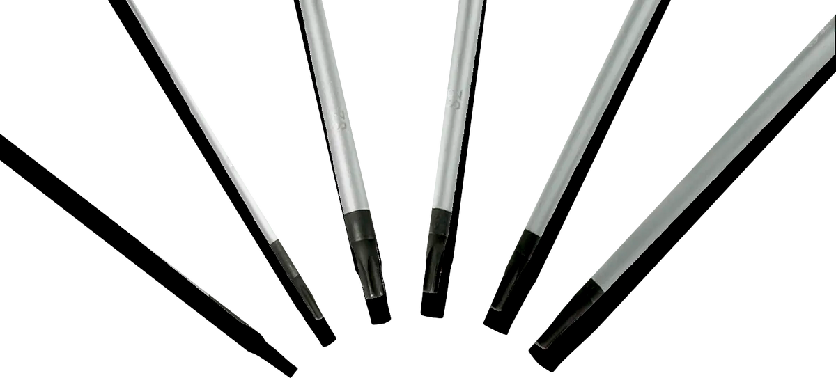 Ensemble de 6 tournevis plats/cruciformes PRO Bosch