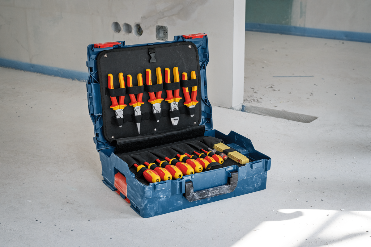 Ensemble d’électricien VDE de 37 pièces dans une mallette L-BOXX Bosch