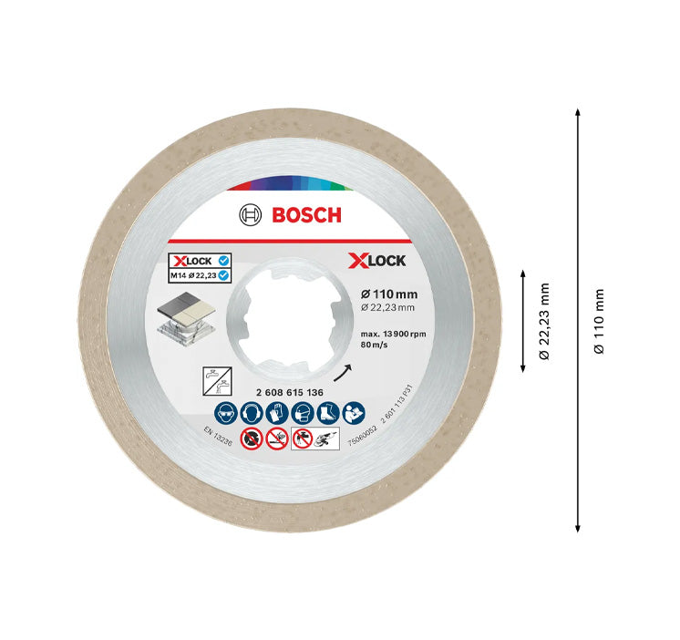 Disque à tronçonner Bosch Ceramic 110 mm X-Lock