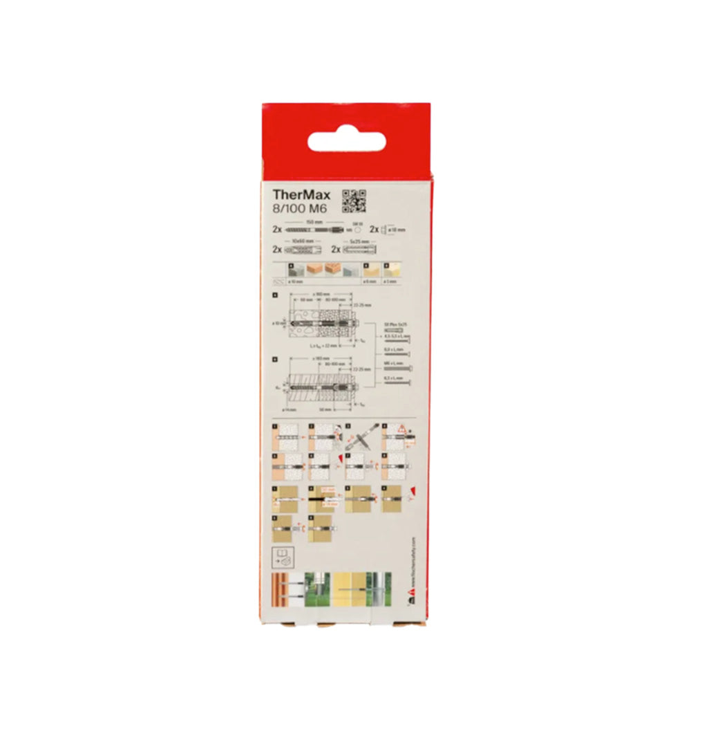 Caja 2uds Anclajes para fachadas con aislante térmico TherMax 8/100 M6 Fischer