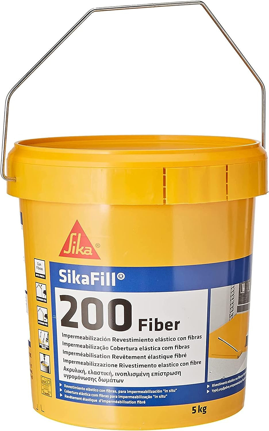 Sikafill-200 Fibres Elastiques Imperméabilisation Bidon 5kg SIKA - 5